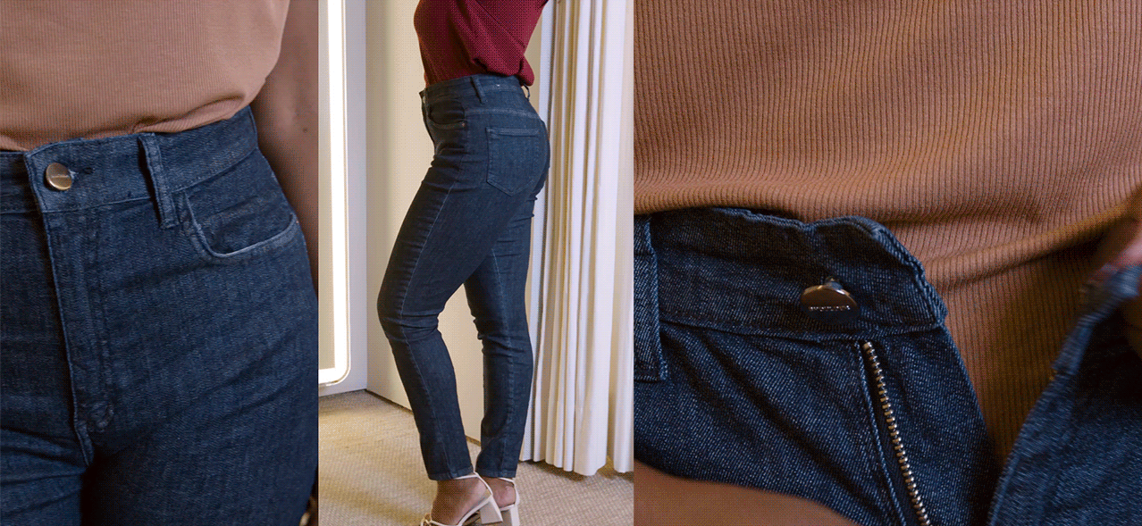 nova calça shoulder jeans veste bem